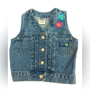 Vintage 1990s Jordache Denim Vest “surfer girl” 3T